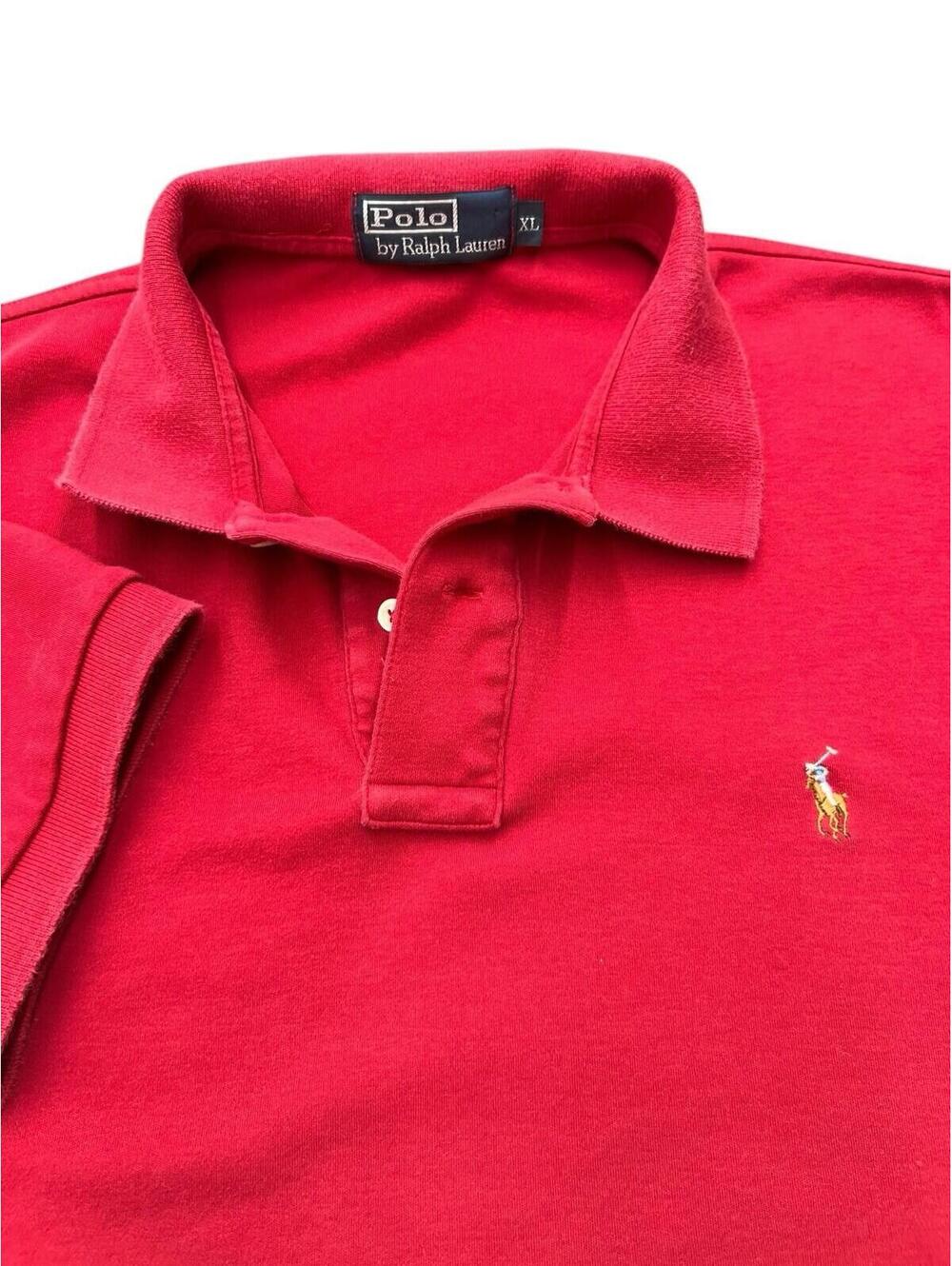 Vintage Polo Ralph Lauren Red Pony Polo Shirt XL Classic Preppy Golf Americana